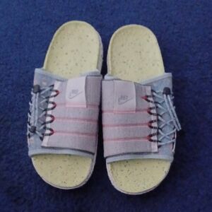 Nike Gray and Yellow Sandals Slip-On Comfort